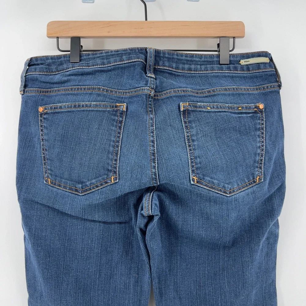Anthropologie Pilcro Women 32 Stet Mid-Rise Skinny Ankle Jeans Medium Wash Denim